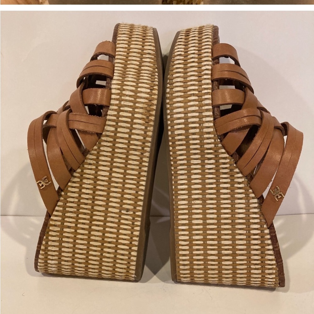 Sam Edelman Devon Platform Wedge Leather Sandals